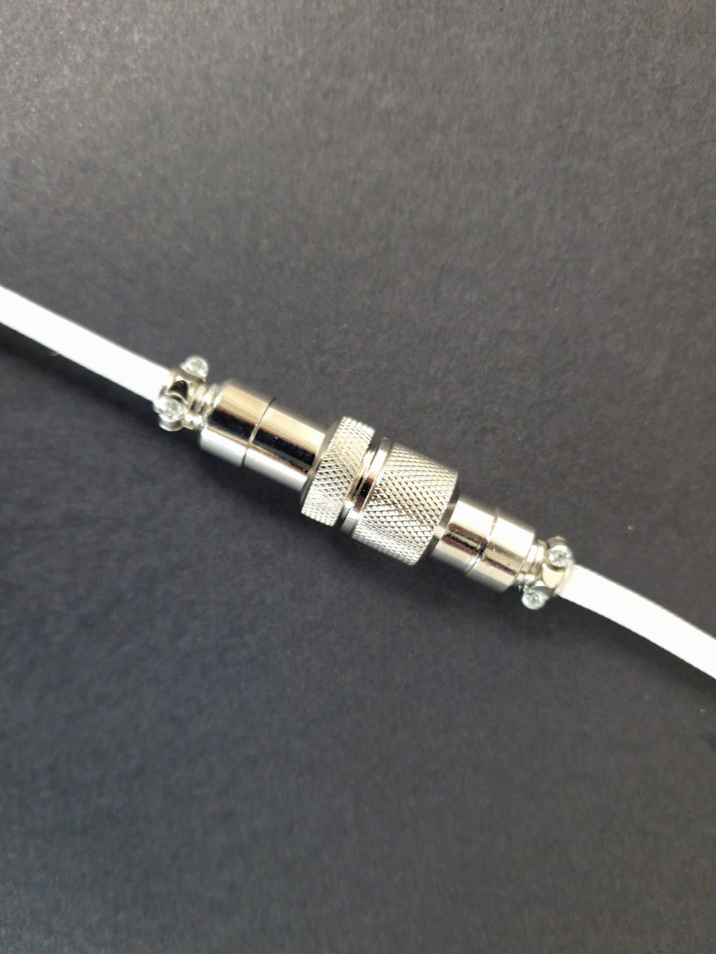 Oxford White Coiled Aviator Cable - USB-C Mechanical Keyboard Wire